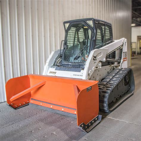 skid steer snow pusher attachment